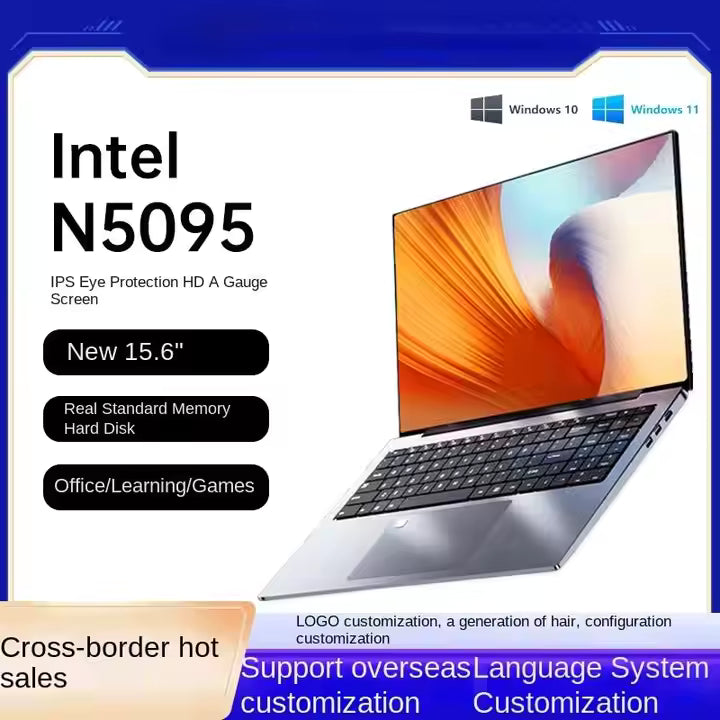 Laptop 15.6Inch Intel UHD Graphics N5095 Laptop Computer Keyboards Backlight Business Laptops
