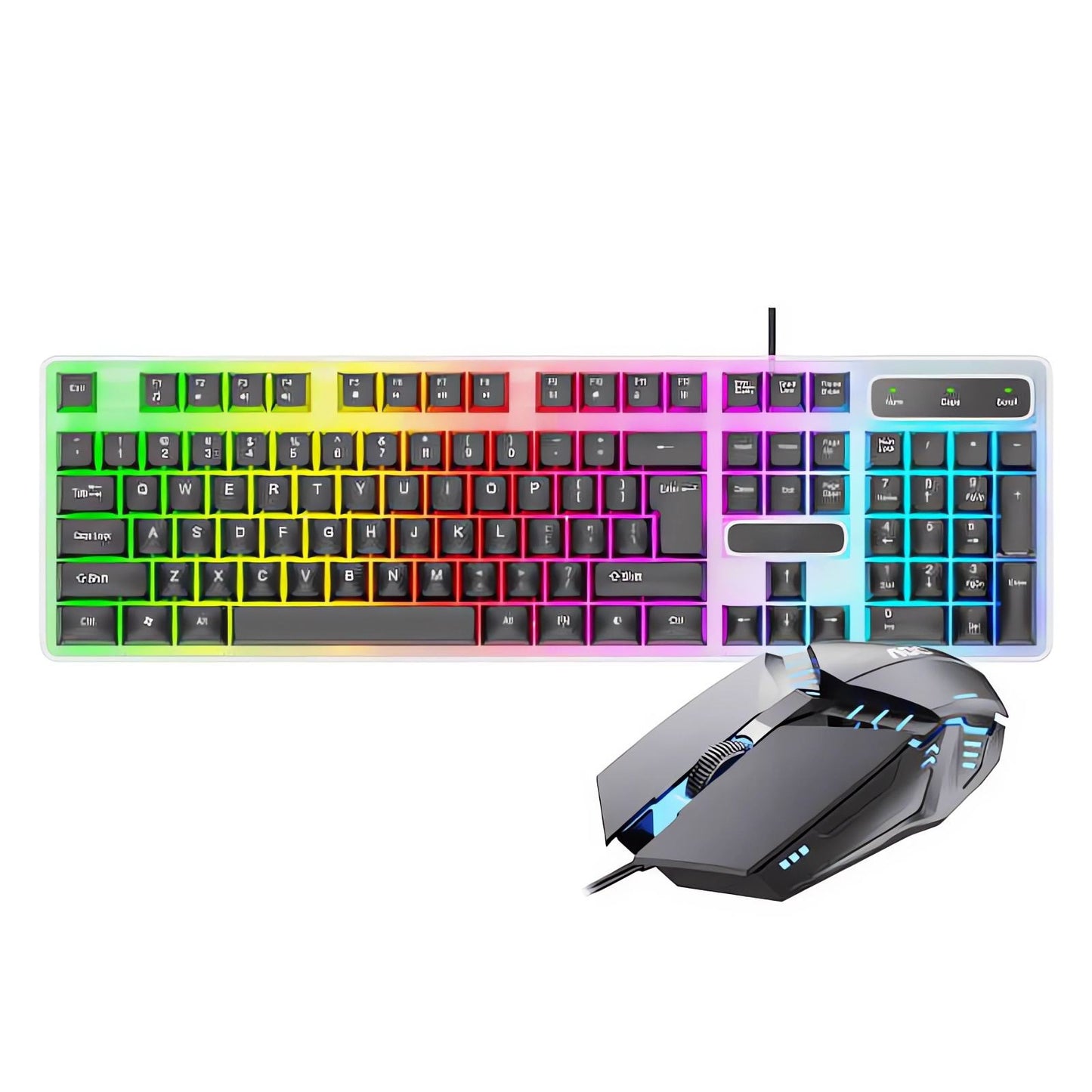 RGB Keyboard and Mouse Set, Gaming Wired Keyboard, Office Gaming Typing Desktop Laptop Universal