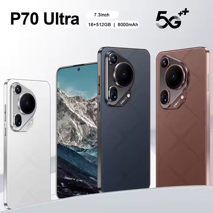 Huawe Hawei P70 Pro Phone Android Smartphone High Quality 7.3 Inch 6800mah 12gb+512gb Smart Phone Smartphone 5g Global Version