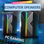 Professional RGB LED Computer Audio USB Computer Desktop Small Wood Home Mini Portable Selling Gaming Speakers