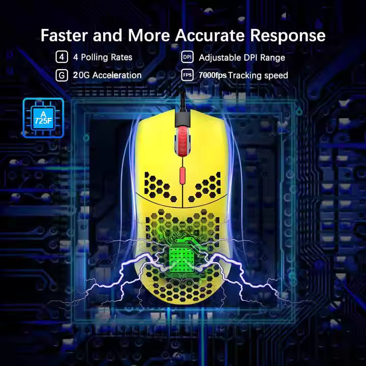 Usb Gaming Mouse GX73 RGB Programmable Optical Adjustable DPI 7200dpi Oem Wired Computer Mouse