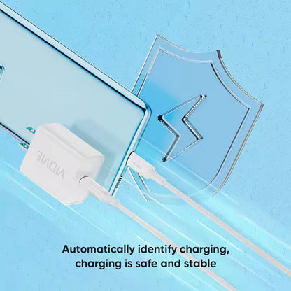 VIDVIE PD 60W Fast Charging Mobile Phones Chargers Cable Ladekabel 1M White Black Type C to Type C Data Cable Chargeur Telephone