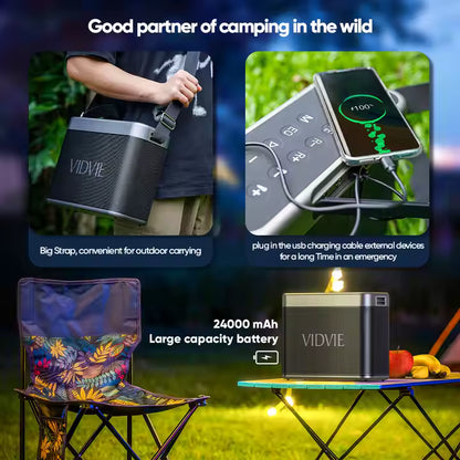 VIDVIE High End 150W Heavy Metal Subwoofer Speaker Bass Wireless Portable Outdoor Dual Microphone Karaoke Parlante Speakers