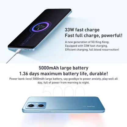 Original Xiaomi Redmi Note 12 5G Mobile Phone Unlocked 5000mAh Battery 6.67 Inch Dual SIM 5G Smart Phone Xiaomi