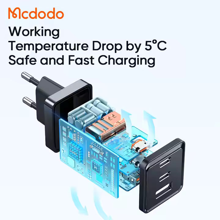 Mcdodo 154 70W GaN USB C Charger Kit With Cable 36W C to L 1.2M PD3.0 QC4 2C1U Type-C 67W Charger for Laptop Tablet Mobile Phone