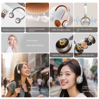 Cross-Border New Retro High Sound Quality Wireless Sports Game Headset Long-Term Pain-Free Bluetooth Hearing Protection Headset