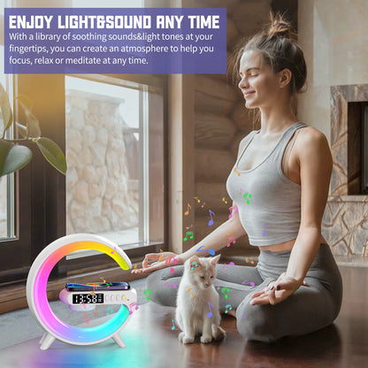 Wholesale Price Smart Alarm Clock Colorful Light RGB Mini Size G Shape Speaker Wake up Lamp