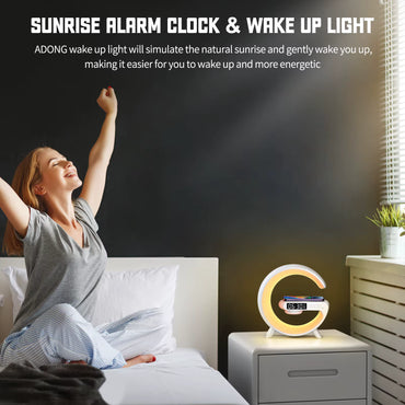 Wholesale Price Smart Alarm Clock Colorful Light RGB Mini Size G Shape Speaker Wake up Lamp